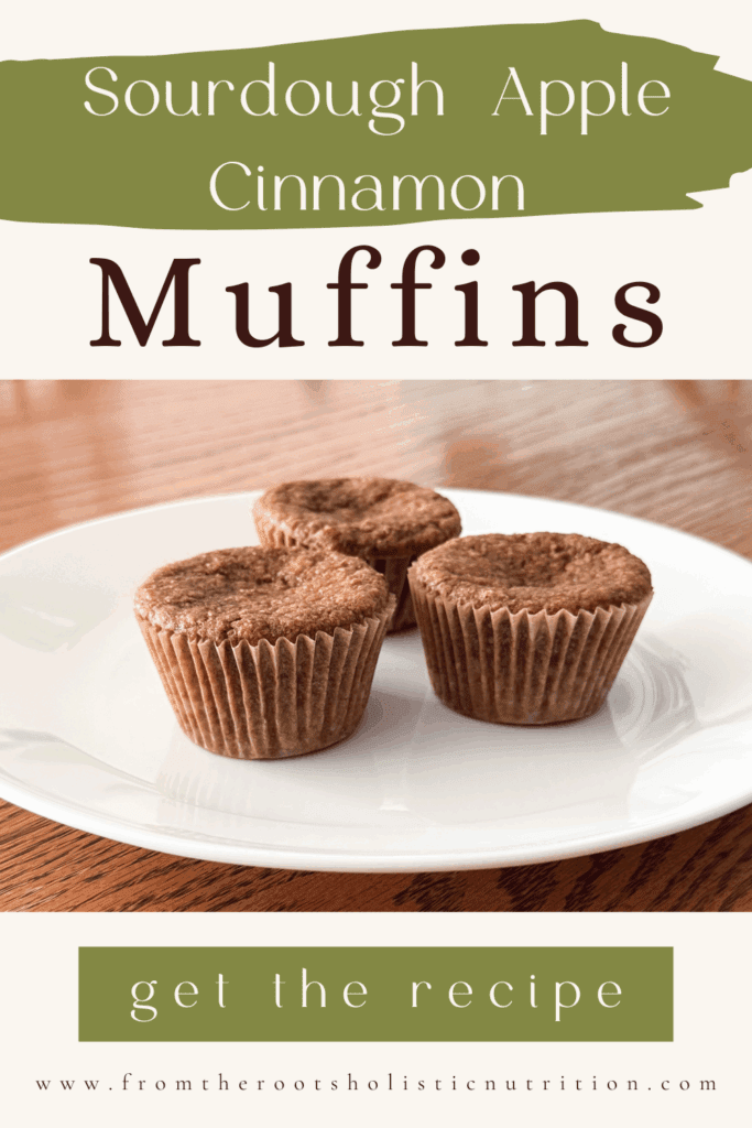 Sourdough Apple cinnamon muffins on a plate
