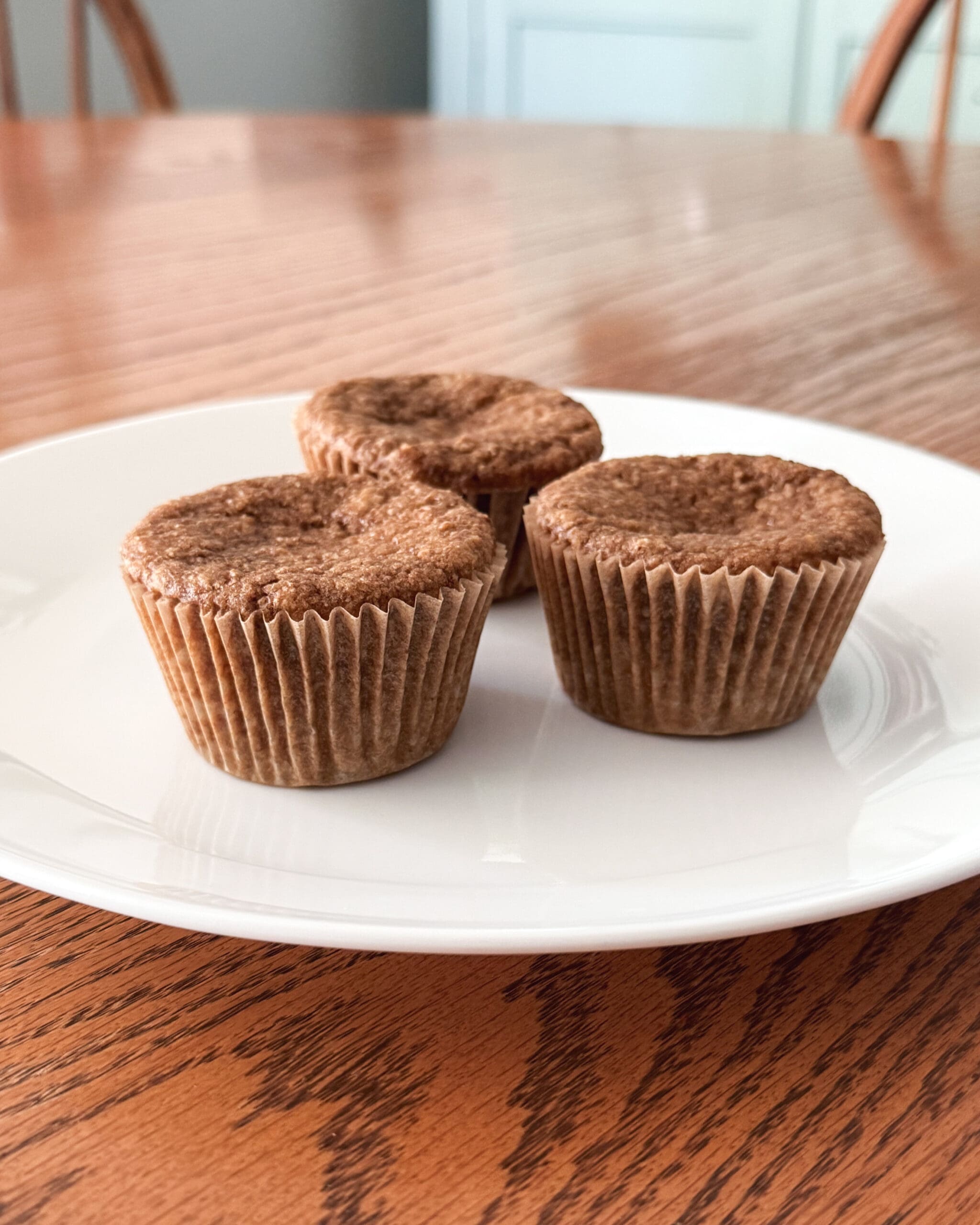 Plate with Sourdough Apple Cinnamon Muffins